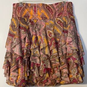 I.N.C layered Paisley Skirt